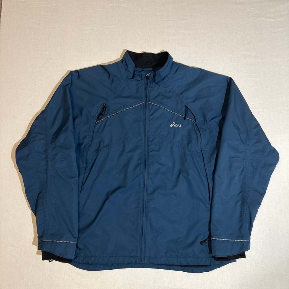 Asics Men's Blue Vented Lightweight Lined Windbreaker Running Jacket XL